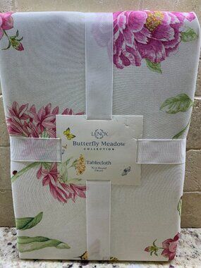 Lenox Butterfly Meadow Tablecloth 70" round NWT